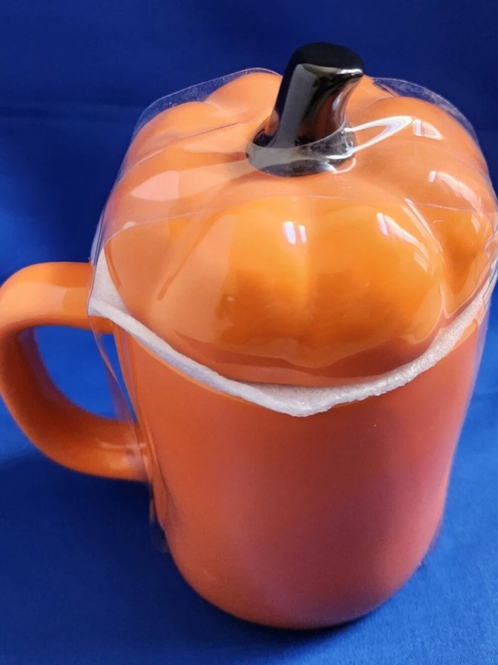 New RAE DUNN Halloween TRICK OR TREAT Pumpkin Orange Mug &Lid Artisan Collection - Picture 5 of 12
